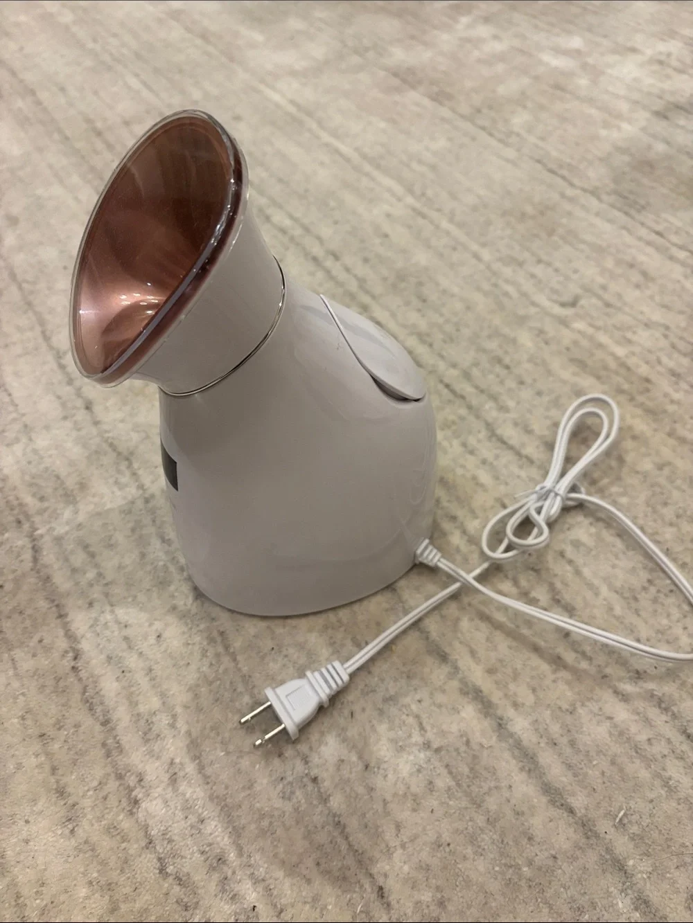 Derma Facial Steamer - White with Rose Gold Vent